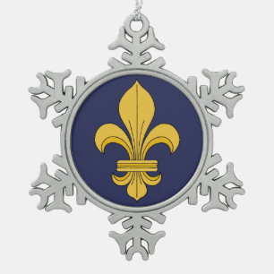 Ornement Flocon De Neige Fleur de lis
