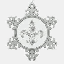 Fleur de Lis avec Flammes de neige