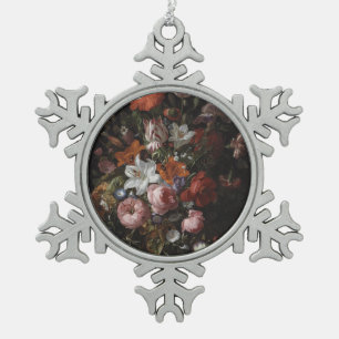 Ornement Flocon De Neige Fleurs dans un vase en verre, 1704