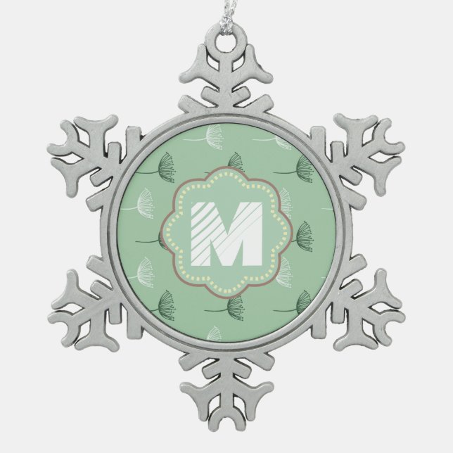 Ornement Flocon De Neige Fleurs de menthe (Devant)
