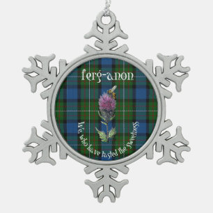 Ornement Flocon De Neige Flocon de neige d'étain d'ornement de Noël de clan
