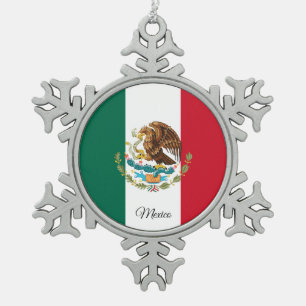 Ornement Flocon De Neige Flocon de neige du Mexique, Drapeau du Mexique