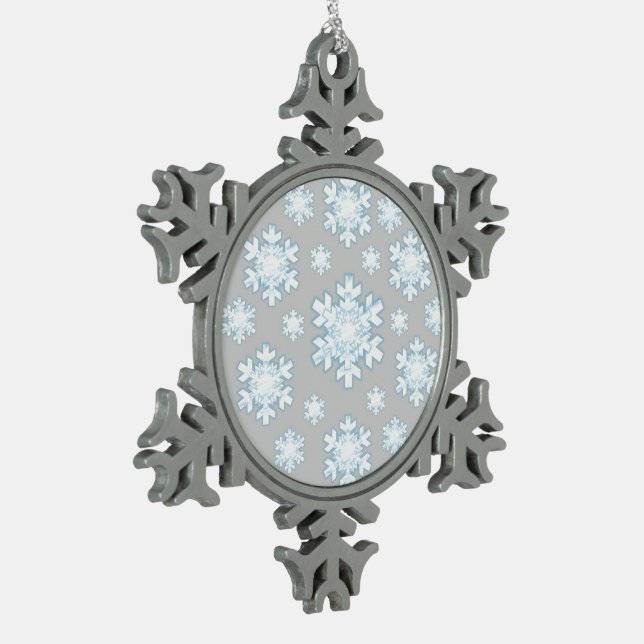 Ornement Flocon De Neige Flocon de neige (gris) (Gauche)