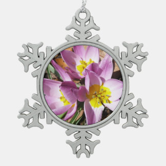 Ornement Flocon De Neige Floral de Pink