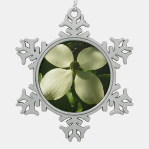 Ornement Flocon De Neige Flore printanière du Dogwood illuminé