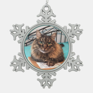 Ornement Flocon De Neige Fluffy Chat Ornament