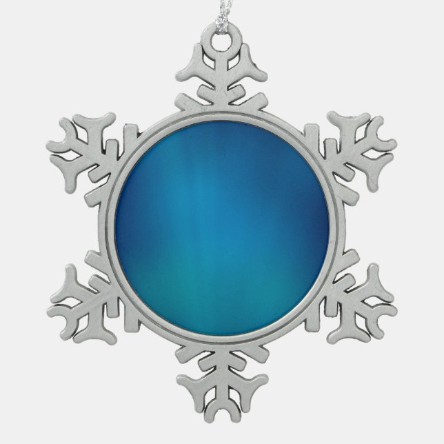 Ornement Flocon De Neige Flux sous-marin bleu profond (Devant)