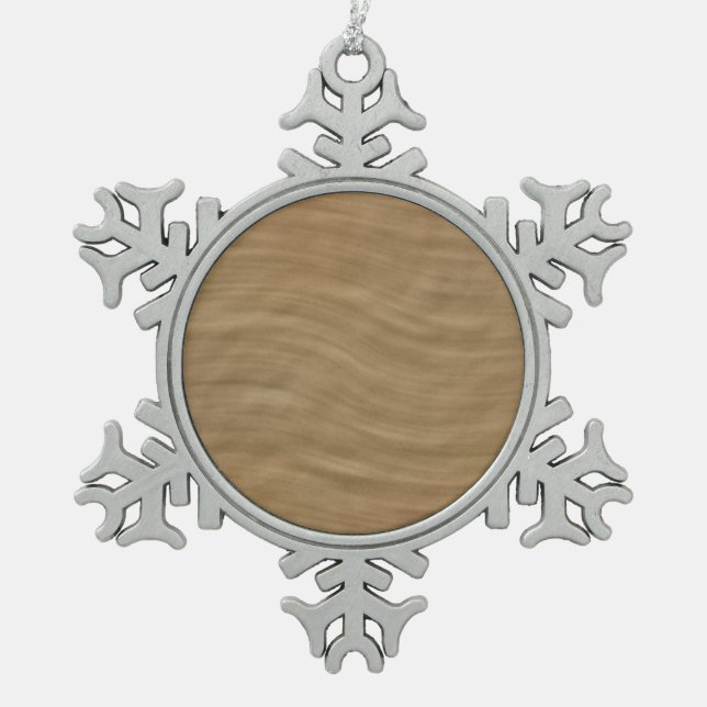 Ornement Flocon De Neige Fond d'aspect grès à teinte bronzée naturelle (Devant)