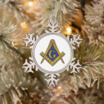 Ornement Flocon De Neige Freemason Masonic Carré et Compass Freemasony<br><div class="desc">Freemason,  ornement de Noël maçonnique. Carré et boussole,  blanc,  franc-maçonnerie,  or. Masonique,  freemason,  freemasons,  maçon,  maçons,  Noël.</div>