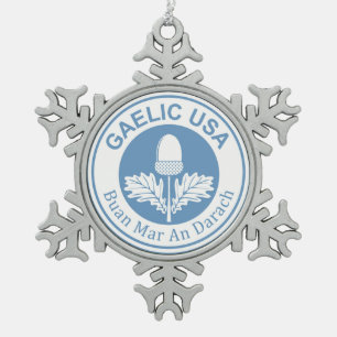 Ornement Flocon De Neige Gaelic USA Snowflake Charme