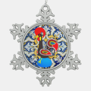 Ornement Flocon De Neige Galo de Barcelos