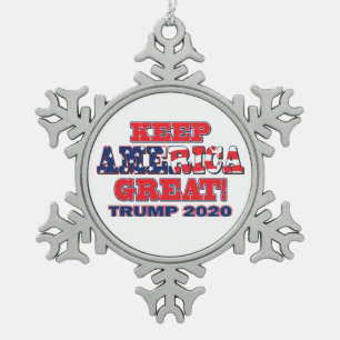 Ornement Flocon De Neige Gardons l'Amérique grande Trump 2020