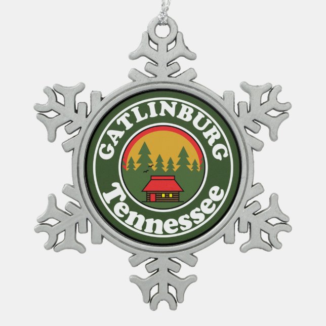 Ornement Flocon De Neige Gatlinburg Tennessee Great Smoky Mountains (Devant)