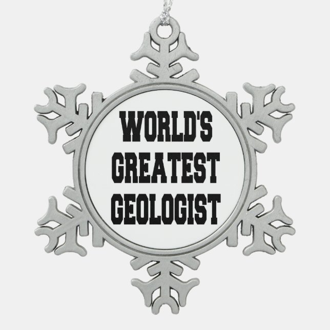 Ornement Flocon De Neige Géologue le plus grand du monde (Devant)