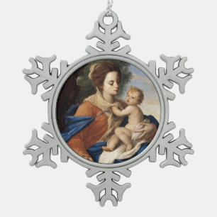 Ornement Flocon De Neige Gloire à Jésus et à Marie