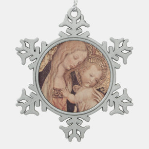 Ornement Flocon De Neige Gloire à Jésus et à Marie