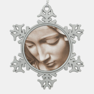 Ornement Flocon De Neige Gloire à Jésus et à Marie