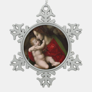 Ornement Flocon De Neige Gloire à Jésus et à Marie