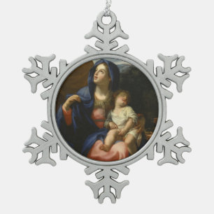 Ornement Flocon De Neige Gloire à Jésus et à Marie