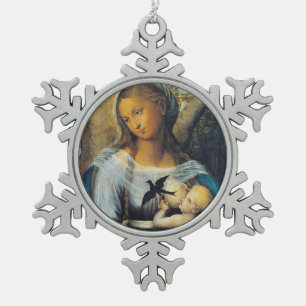 Ornement Flocon De Neige Gloire à Jésus et à Marie