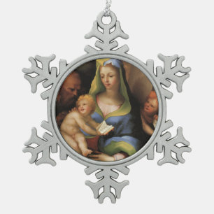 Ornement Flocon De Neige Gloire à Jésus et à Marie