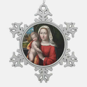 Ornement Flocon De Neige Gloire à Jésus et à Marie