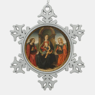 Ornement Flocon De Neige Gloire à Jésus et à Marie