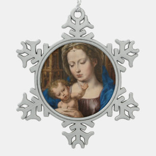 Ornement Flocon De Neige Gloire à Jésus et à Marie