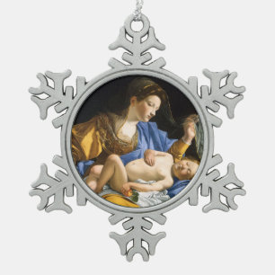 Ornement Flocon De Neige Gloire à Jésus et à Marie