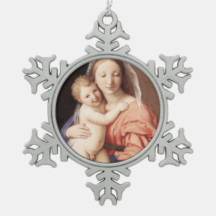 Ornement Flocon De Neige Gloire à Jésus et à Marie