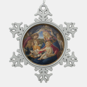 Ornement Flocon De Neige Gloire à Jésus et à Marie