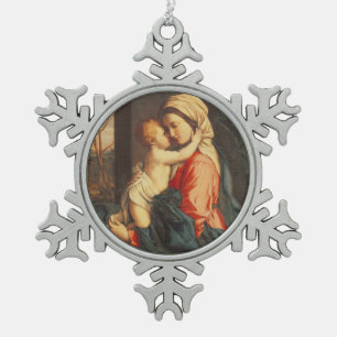 Ornement Flocon De Neige Gloire à Jésus et à Marie