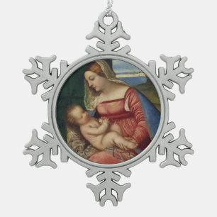 Ornement Flocon De Neige Gloire à Jésus et à Marie