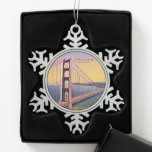 Ornement Flocon De Neige Golden Gate Bridge San Francisco Peinture Vintage<br><div class="desc">Golden Gate Bridge San Francisco peinture Vintage</div>