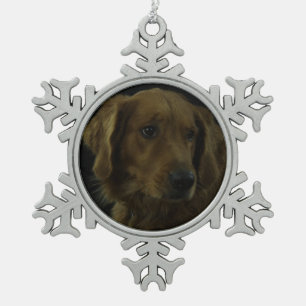 Ornement Flocon De Neige Golden retriever
