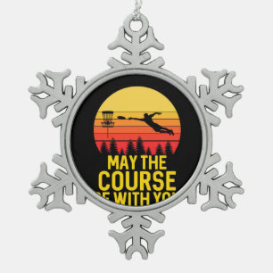 Ornement Flocon De Neige Golf sur disque avec vous