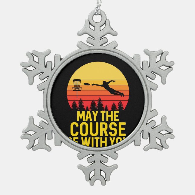 Ornement Flocon De Neige Golf sur disque avec vous (Devant)