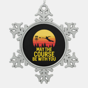 Ornement Flocon De Neige Golf sur disque avec vous