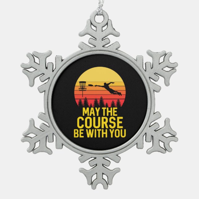 Ornement Flocon De Neige Golf sur disque avec vous (Devant)