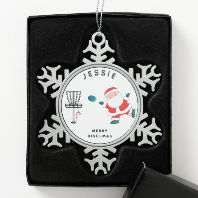 Ornement Flocon De Neige Golf sur disque créatif (Boîte)