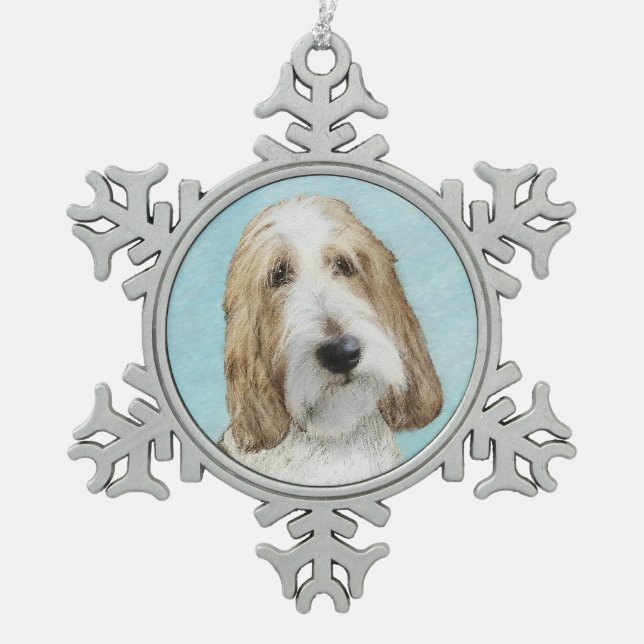 Ornement Flocon De Neige Grand Basset Griffon Vendeen - Art original de chi (Devant)