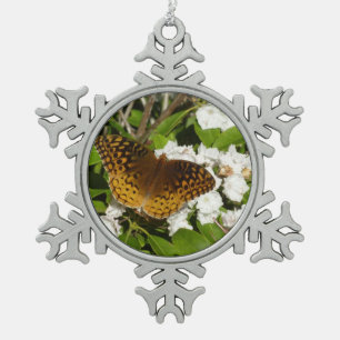 Ornement Flocon De Neige Grand Fritillaire à Miradors sur Kalmia à Feuilles