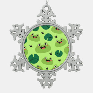 Ornement Flocon De Neige Grenouilles drôles