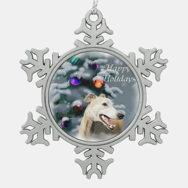 Ornement Flocon De Neige Greyhound (Devant)