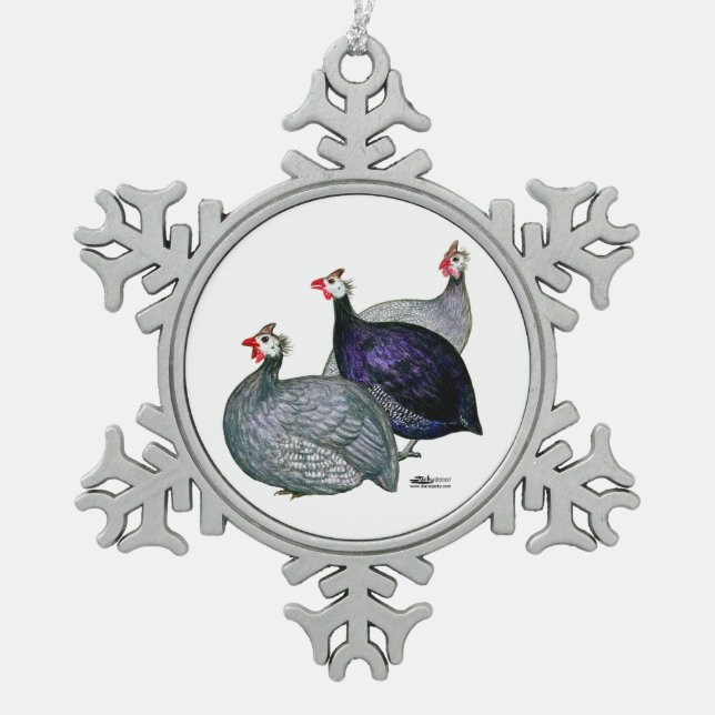 Ornement Flocon De Neige Guineas trois (Devant)