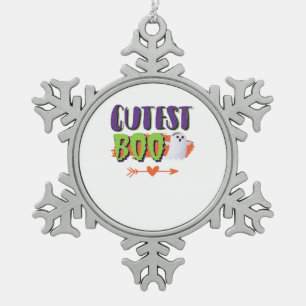Ornement Flocon De Neige Halloween Boo Cutest Funny Décontracté