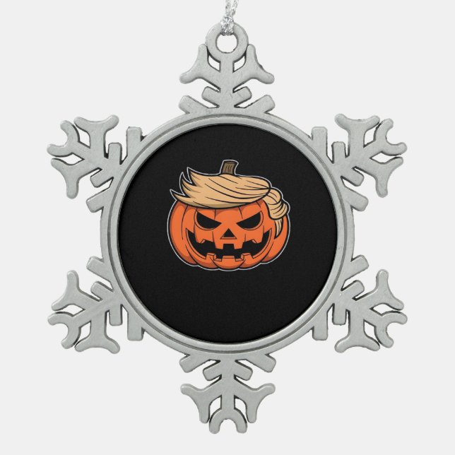 Ornement Flocon De Neige Halloween Trumpkin (Devant)