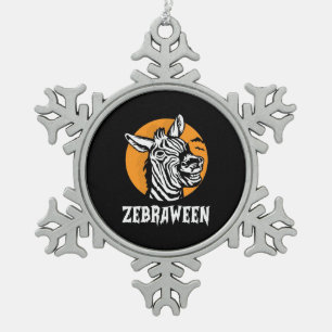 Ornement Flocon De Neige Halloween Zebra