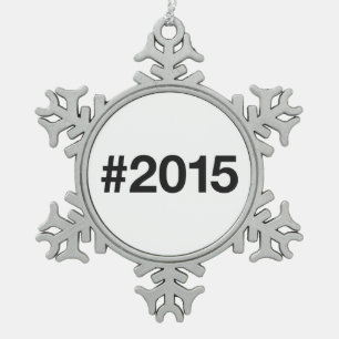 Ornement Flocon De Neige Hashtag 10 Anniversaire 2015