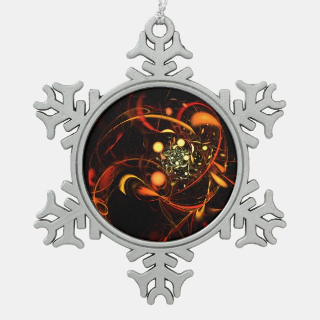 Ornement Flocon De Neige Heartbeat (Devant)